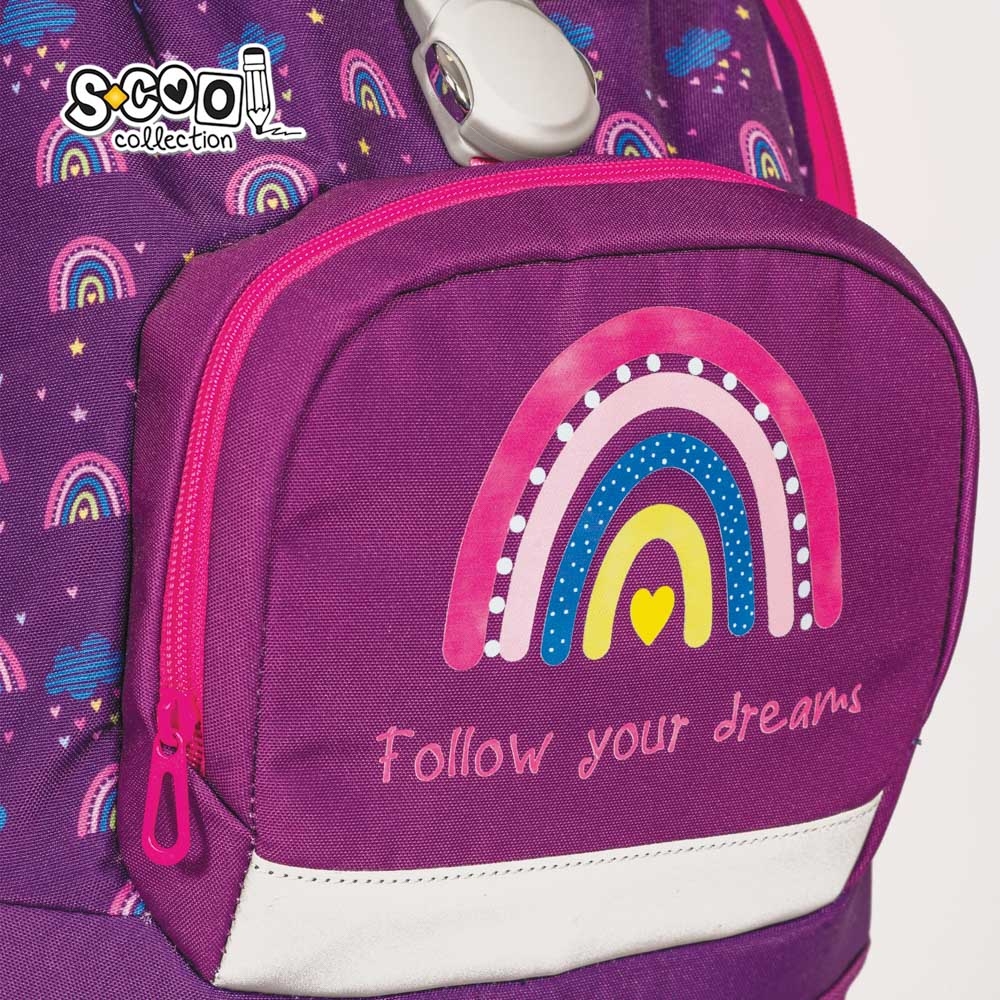 Ghiozdan anatomic, 41x28x21 cm, FOLLOW YOUR DREAMS - S-COOL - imagine 5