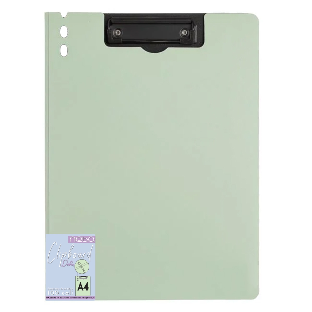 Clipboard A4, dublu, culori pastel - NEBO - imagine 3