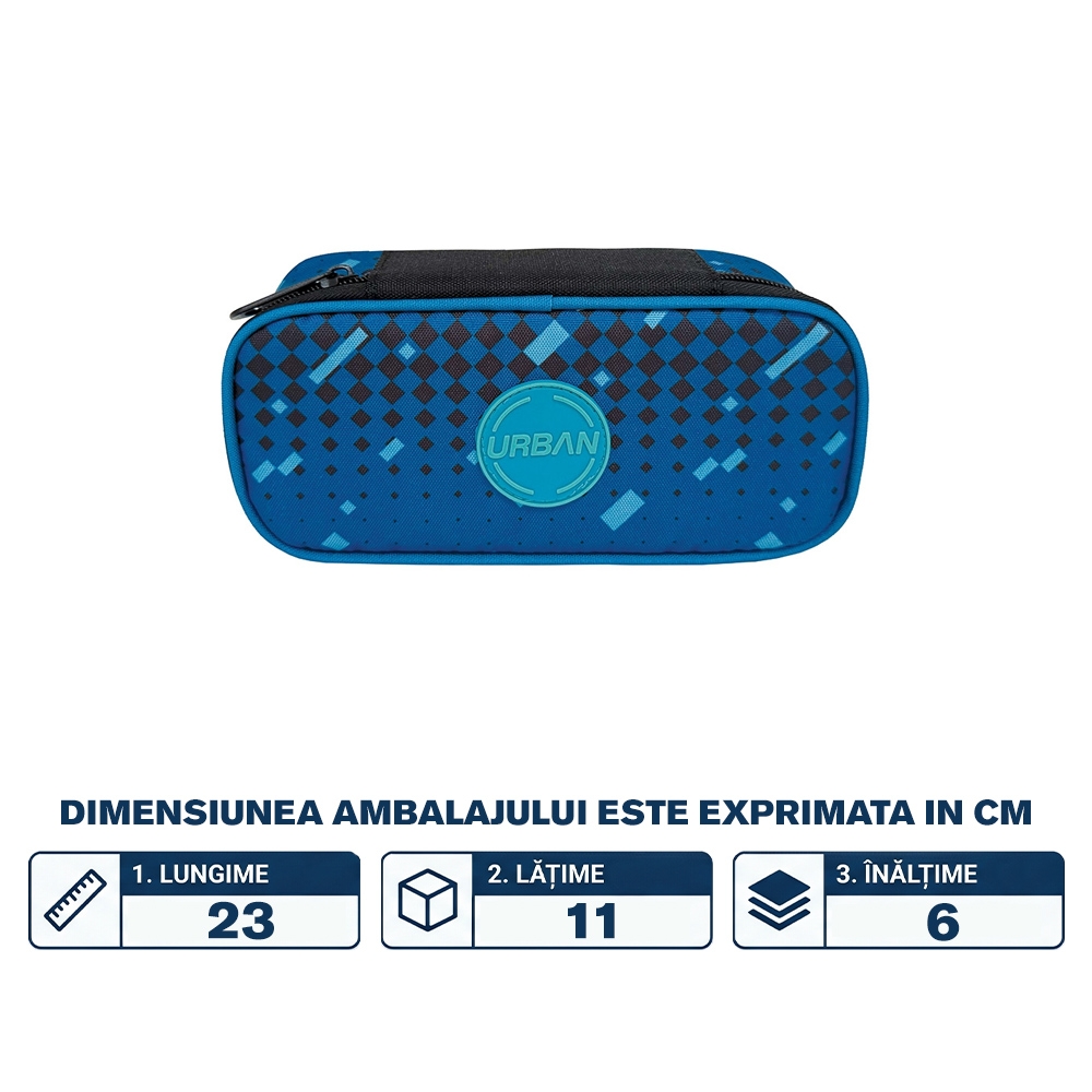 Penar borseta Urban, 1 fermoar, 23x11x6 cm - S-COOL - imagine 2
