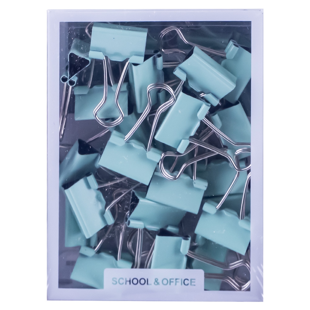 Clipsuri din metal, 19mm, 25 buc/set, culori pastel - Bachang - imagine 4
