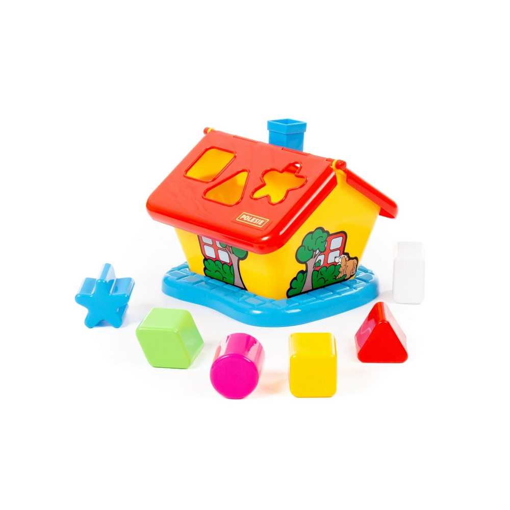 Casuta educativa + forme, 21x20x18 cm, Polesie - imagine 3