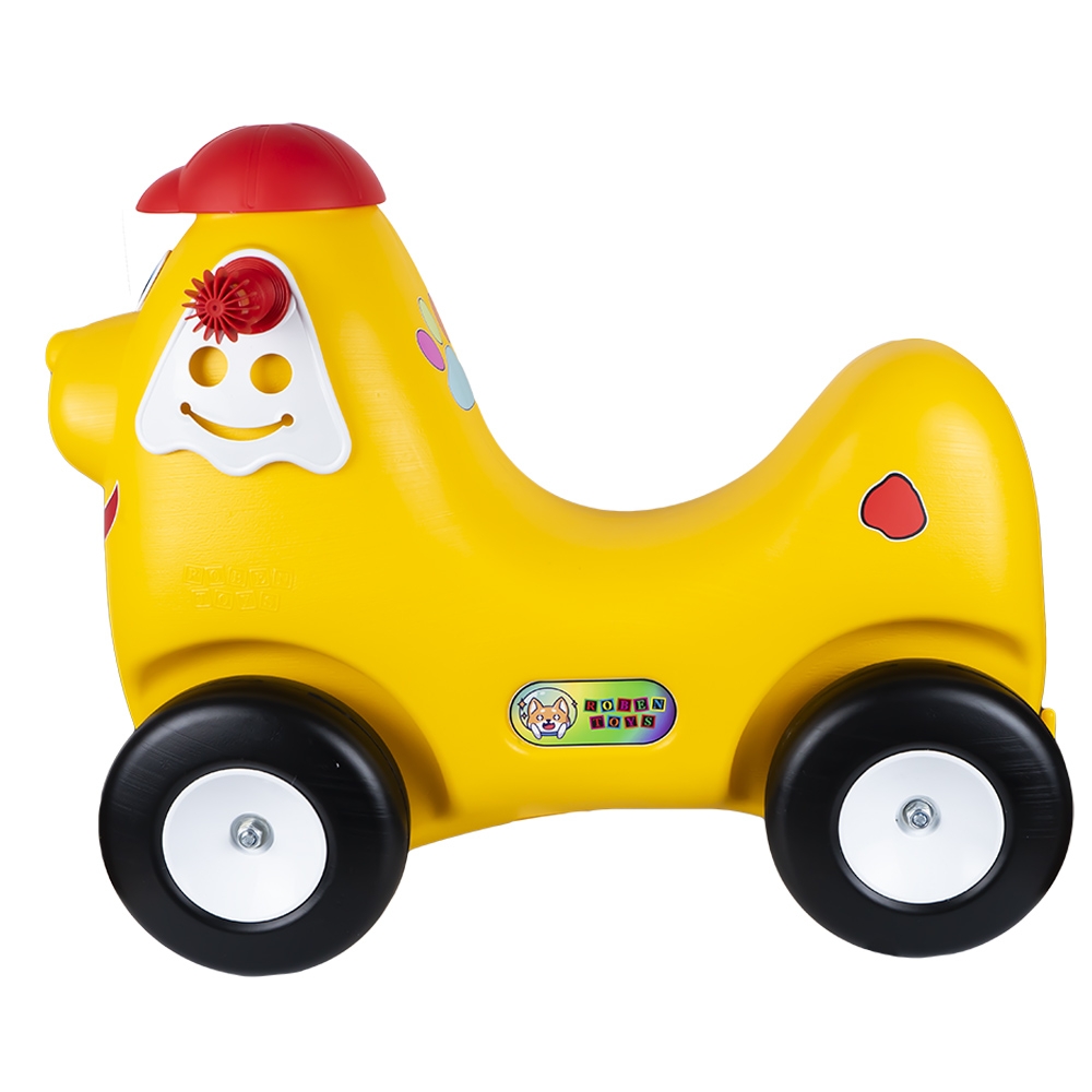 Catel cu roti, galben - ROBENTOYS - imagine 3