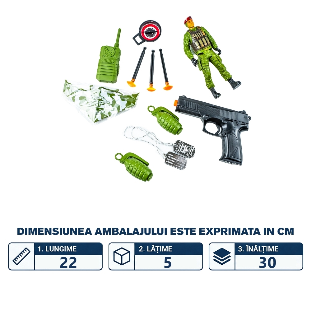 Play set militar + figurina soldat - imagine 2