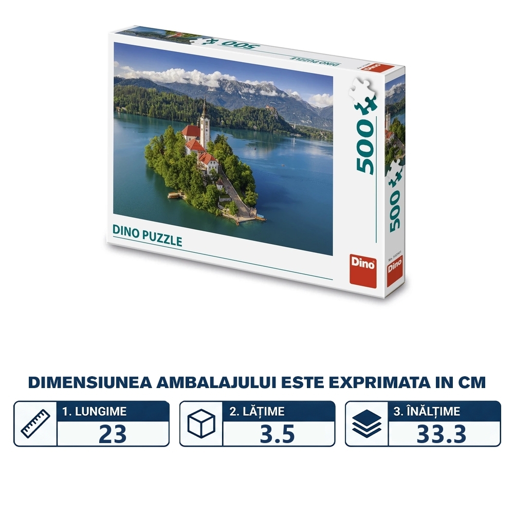 Puzzle 500 piese, Lacul Bled - DINO TOYS - imagine 2