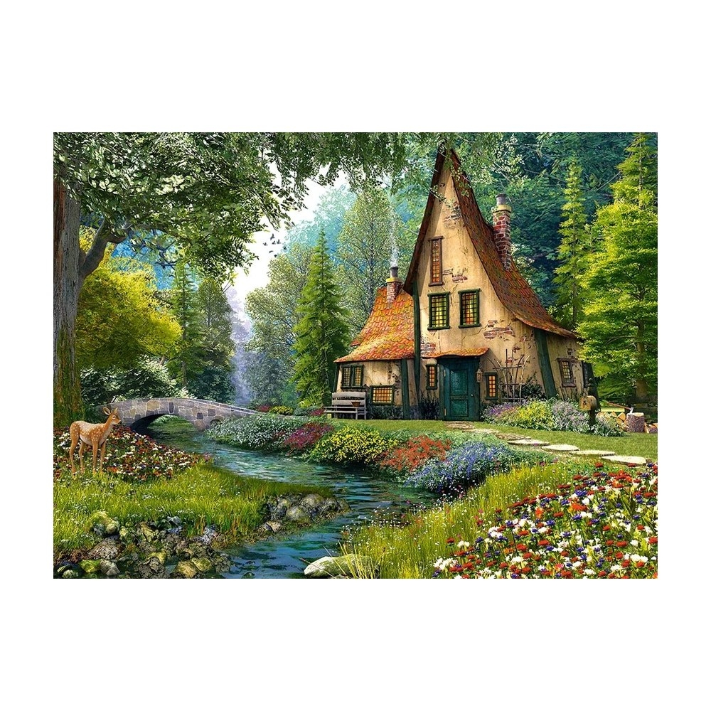 Puzzle 2000 piese, Casuta In Padure - Castorland - imagine 2