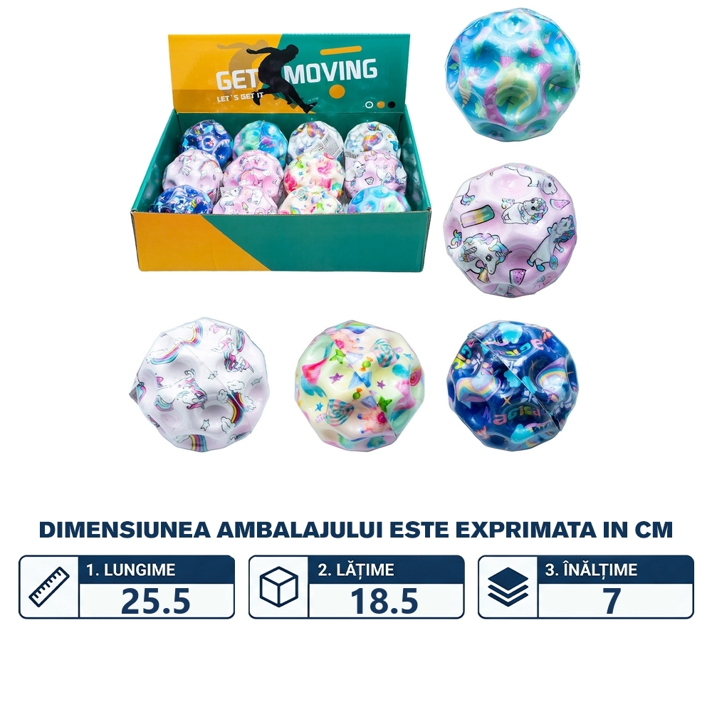 Minge Super elastica, 6.3 cm, Unicorn, 12 buc/cutie - imagine 2