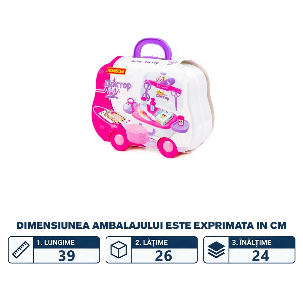 Set doctor in gentuta, 26.6x9.8x21.7 cm, Polesie - imagine 2