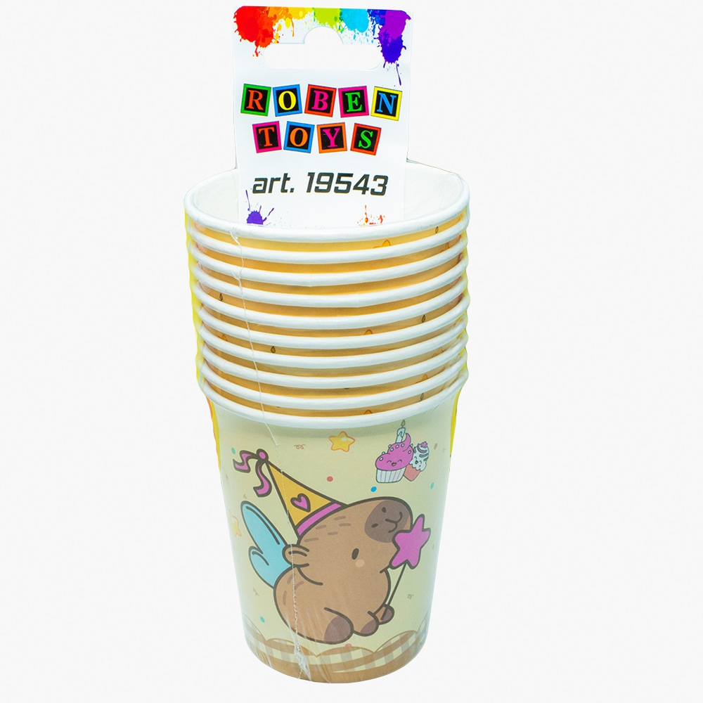 Pahare party, din carton, diverse modele, 190g, 10 buc/set - ROBENTOYS - imagine 9