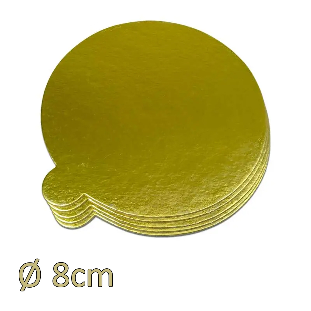 Monodisc auriu, din carton, 8 cm