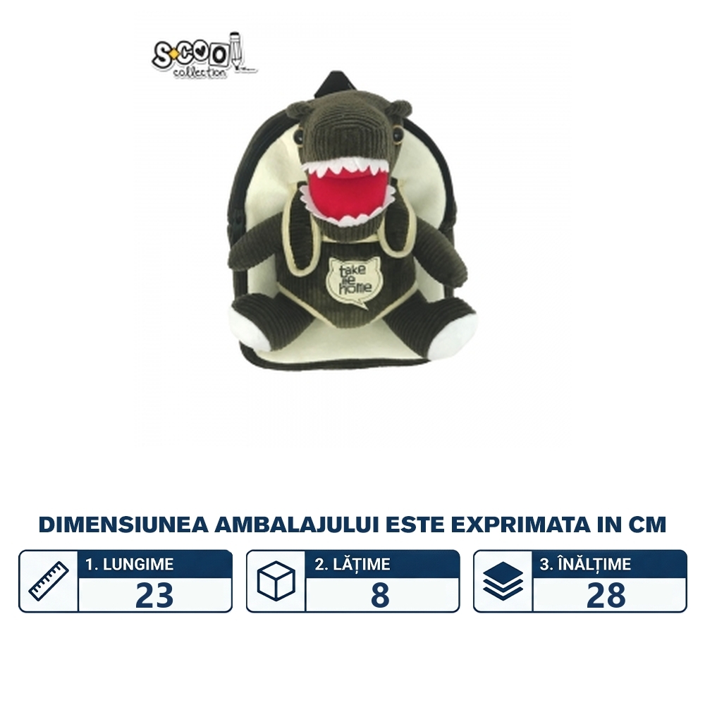 Ghiozdan gradinita Baby Animals, 23x8x28 cm, HIPPO - S-COOL - imagine 2