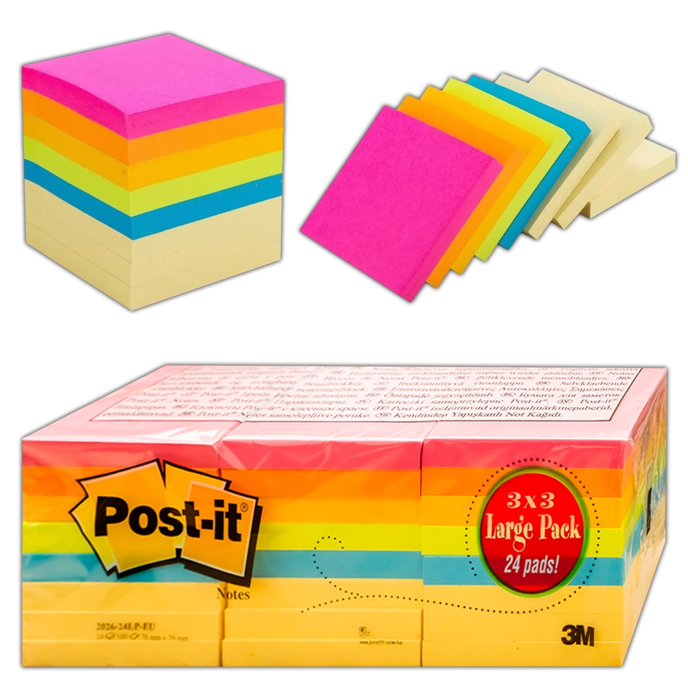 Post-it, 76x76 mm, 100 coli/set