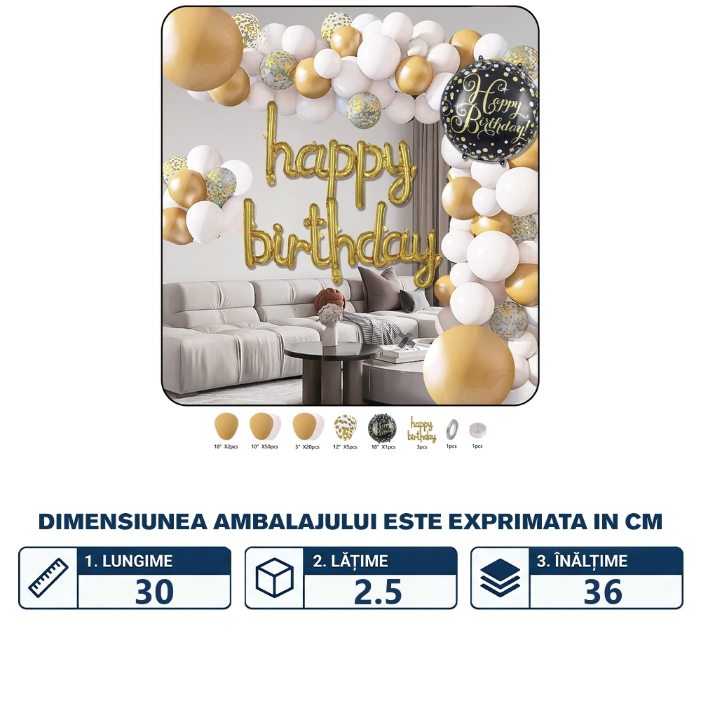 Set baloane pentru arcada, 83 buc - imagine 2