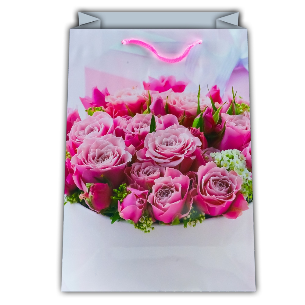 Punga cadou cu flori, 26x32x10 cm - imagine 5