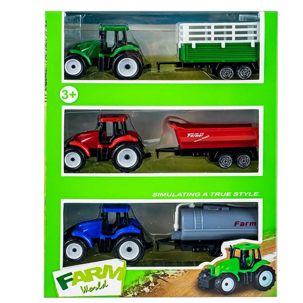 Tractor ferma + remorca, 3 buc/set