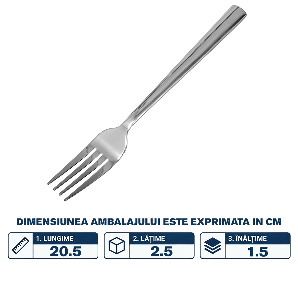 Furculite din metal, 6 buc/set - imagine 2