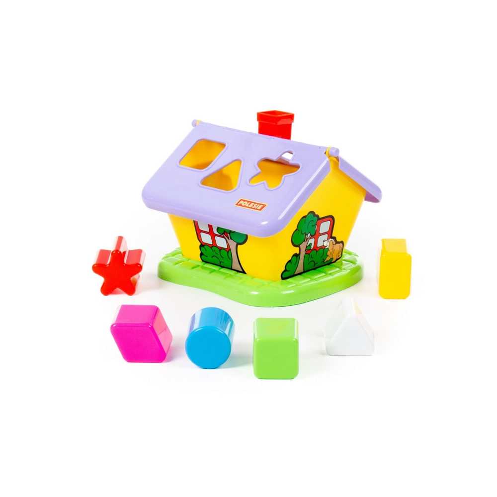 Casuta educativa + forme, 21x20x18 cm, Polesie - imagine 8
