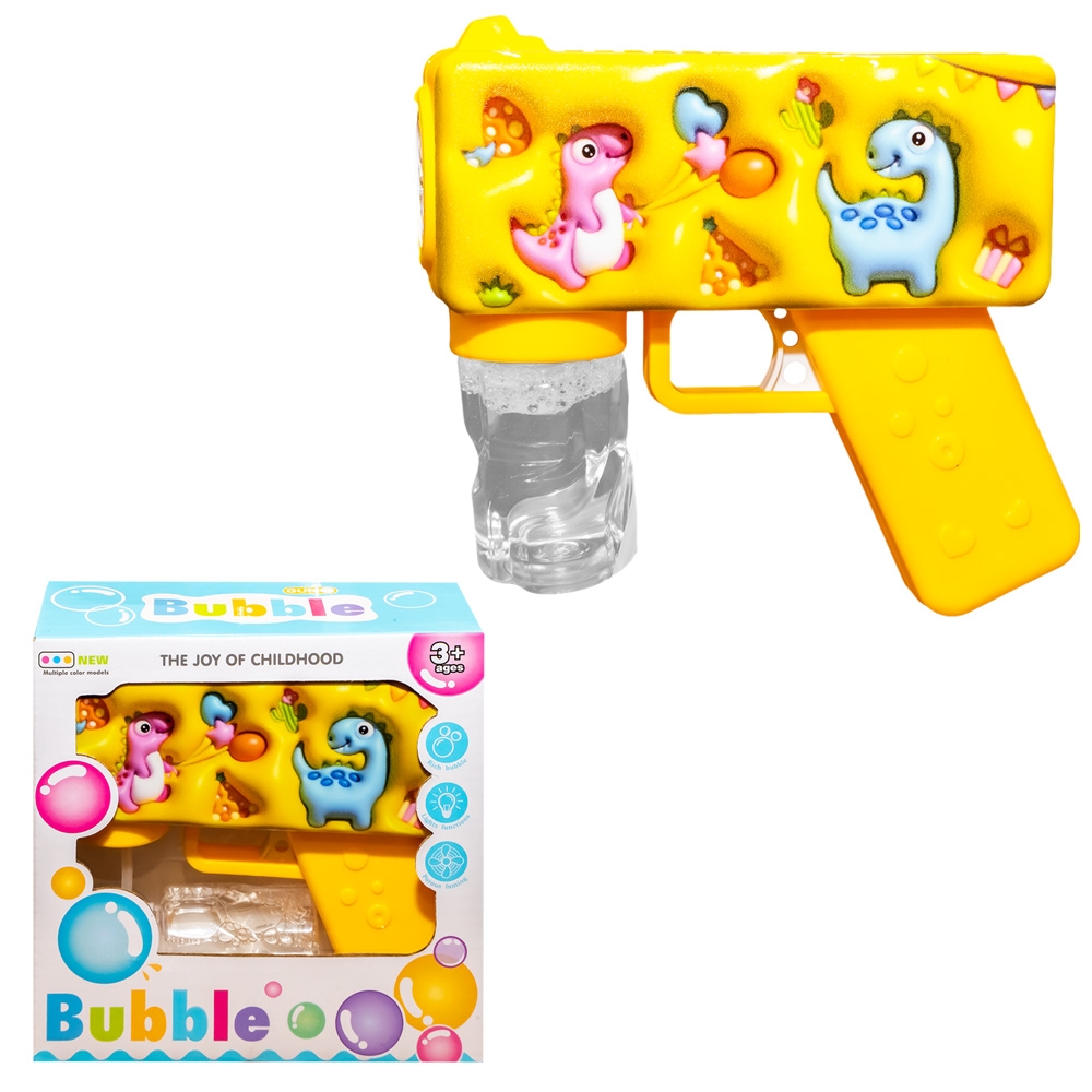 Pistol baloane de sapun, cu baterii, Dinozauri