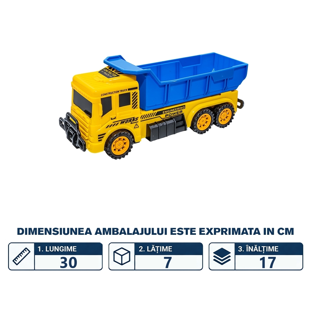 Camion cu frictiune, 21x7x8.5 cm - imagine 2