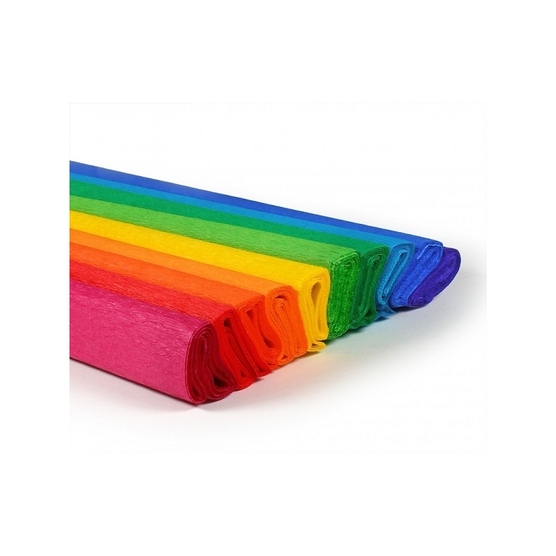 Hartie creponata 200x25cm, Curcubeu, 10 buc/set - Koh-I-Noor
