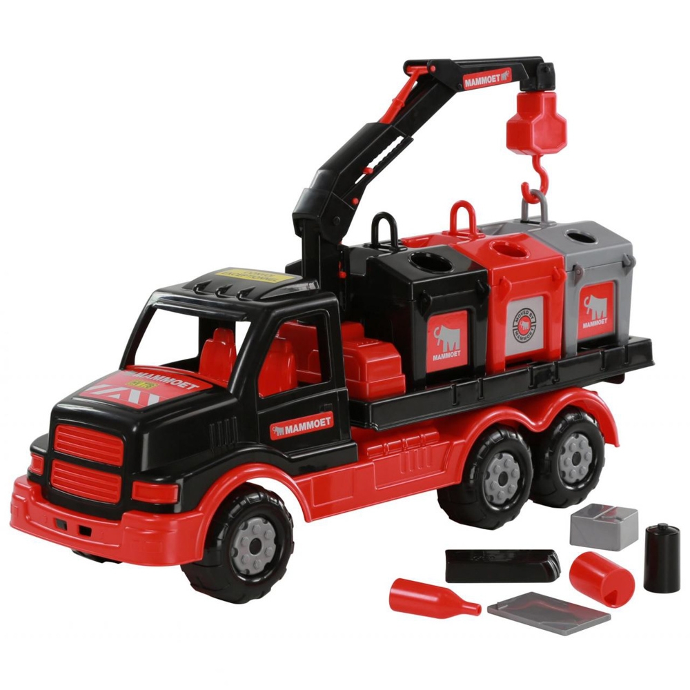 Camion salubrizare+pubele - Mammoet, 47x18x23 cm, Polesie - imagine 5