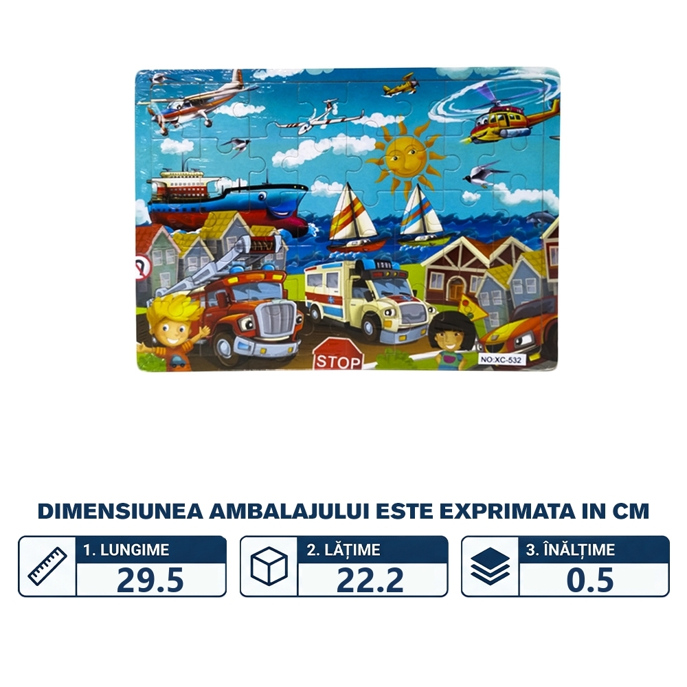 Puzzle lemn, 40 piese, Zi cu soare - imagine 2