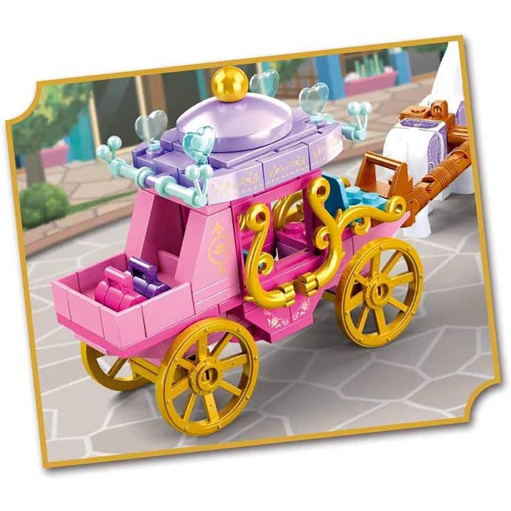 Set de constructie Girl's Dream, 139 piese, Caleasca printesei - Sluban - imagine 4