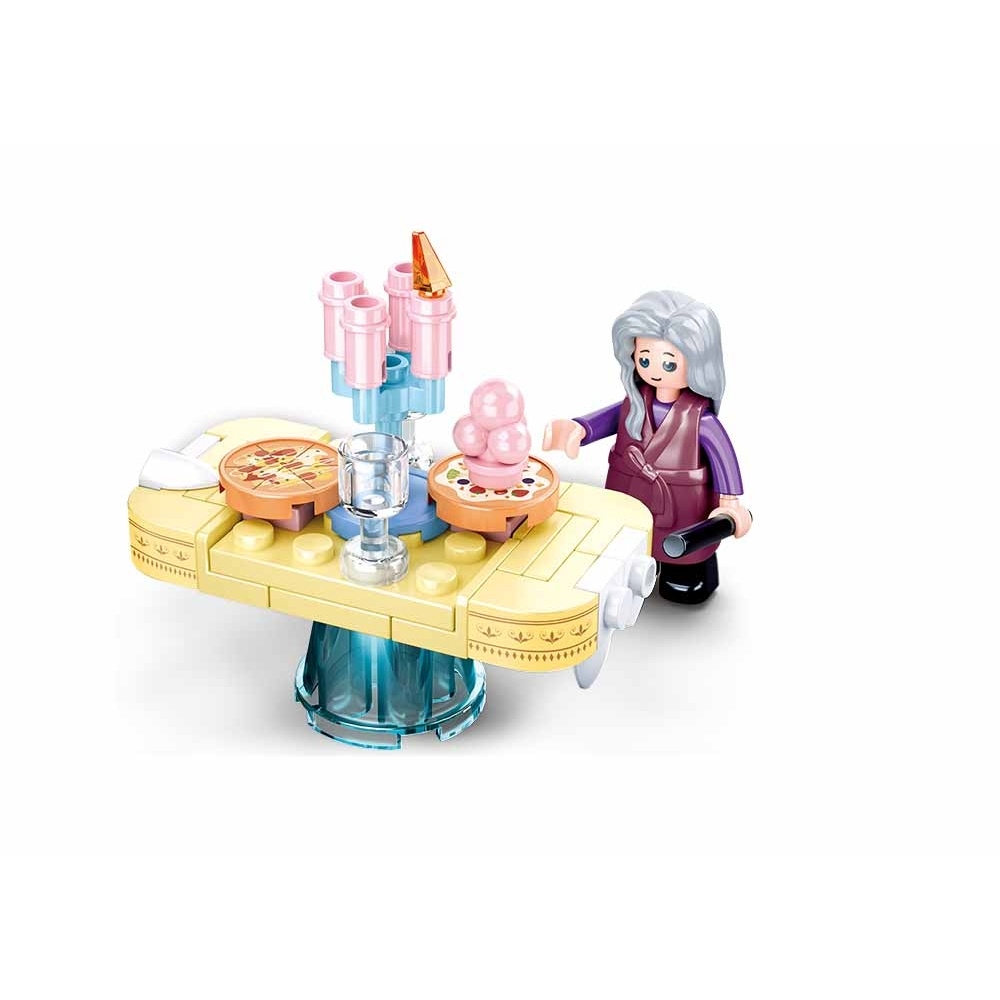 Set de constructie Fairy, 107 piese, Petrecere in lumea zanelor - Sluban - imagine 5