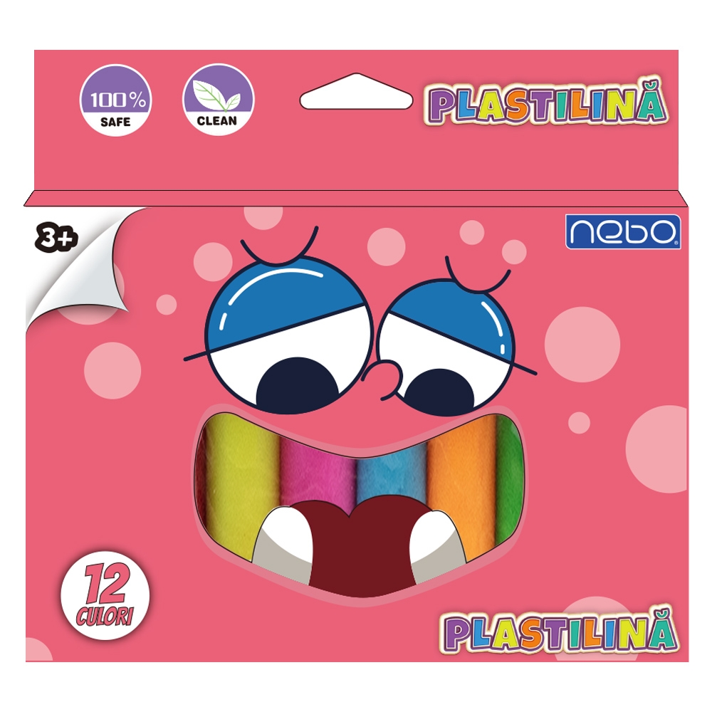Plastilina 12 culori, 190g, in cutie - NEBO - imagine 6