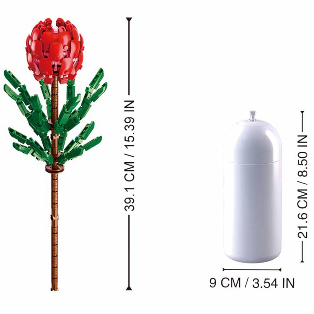 Set de Constructie Flowers, 251 piese, Tibouchina Urvilleana - Sluban - imagine 7