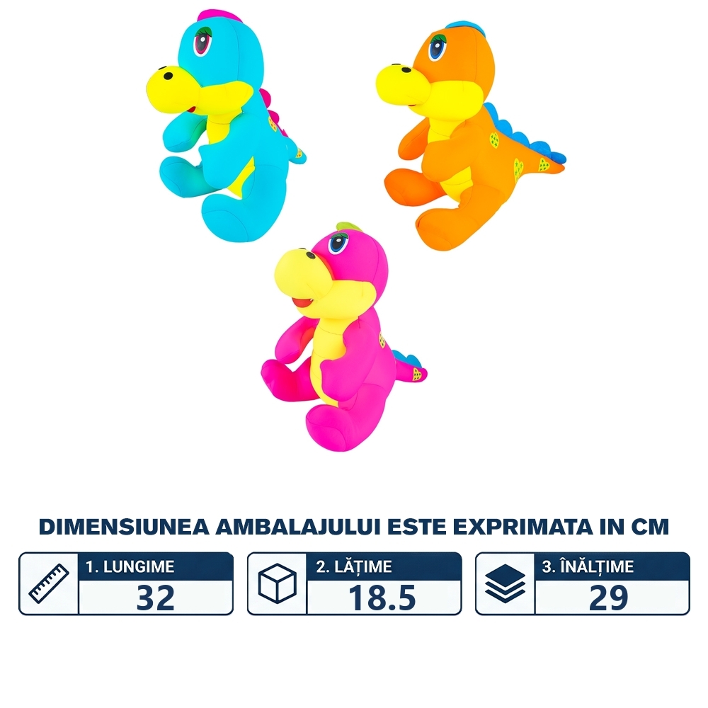 Pernita din material textil, Dinozaur - imagine 2