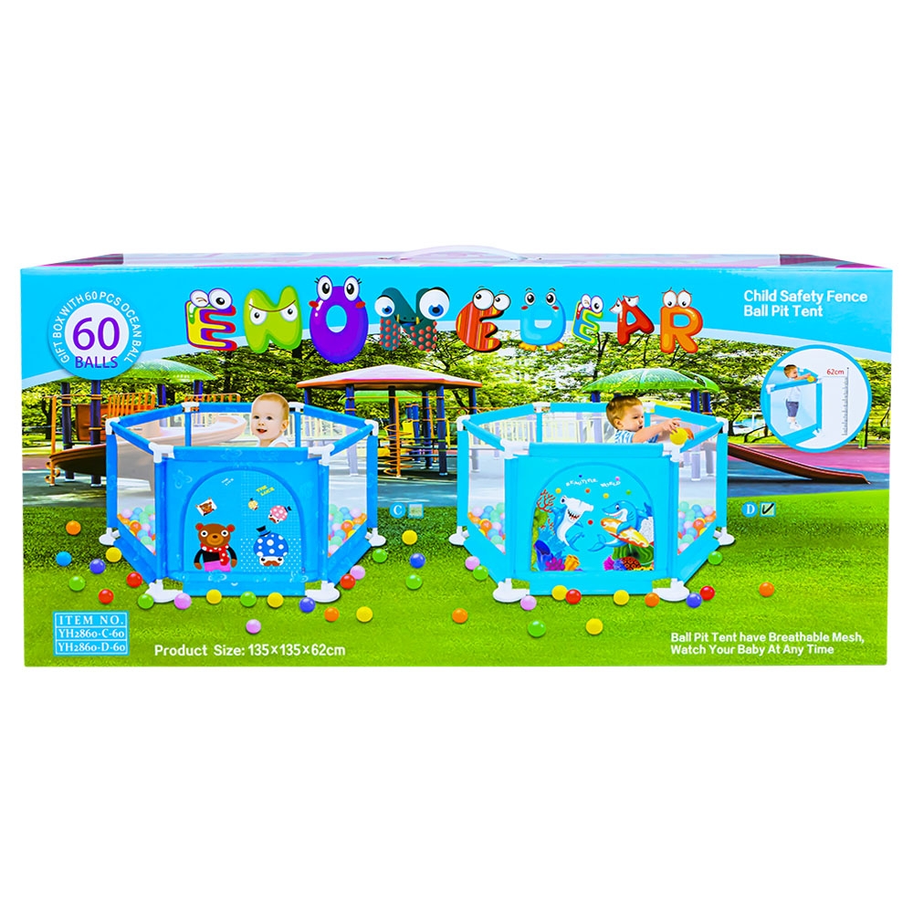 Tarc de joaca, baieti + 50 mingiute, 135x135x62.6 cm - imagine 3