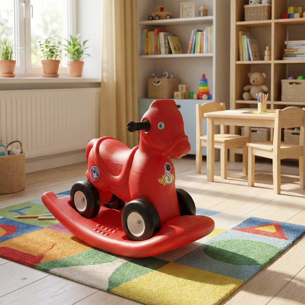 Calut balansoar 2 in 1, rosu - ROBENTOYS - imagine 8