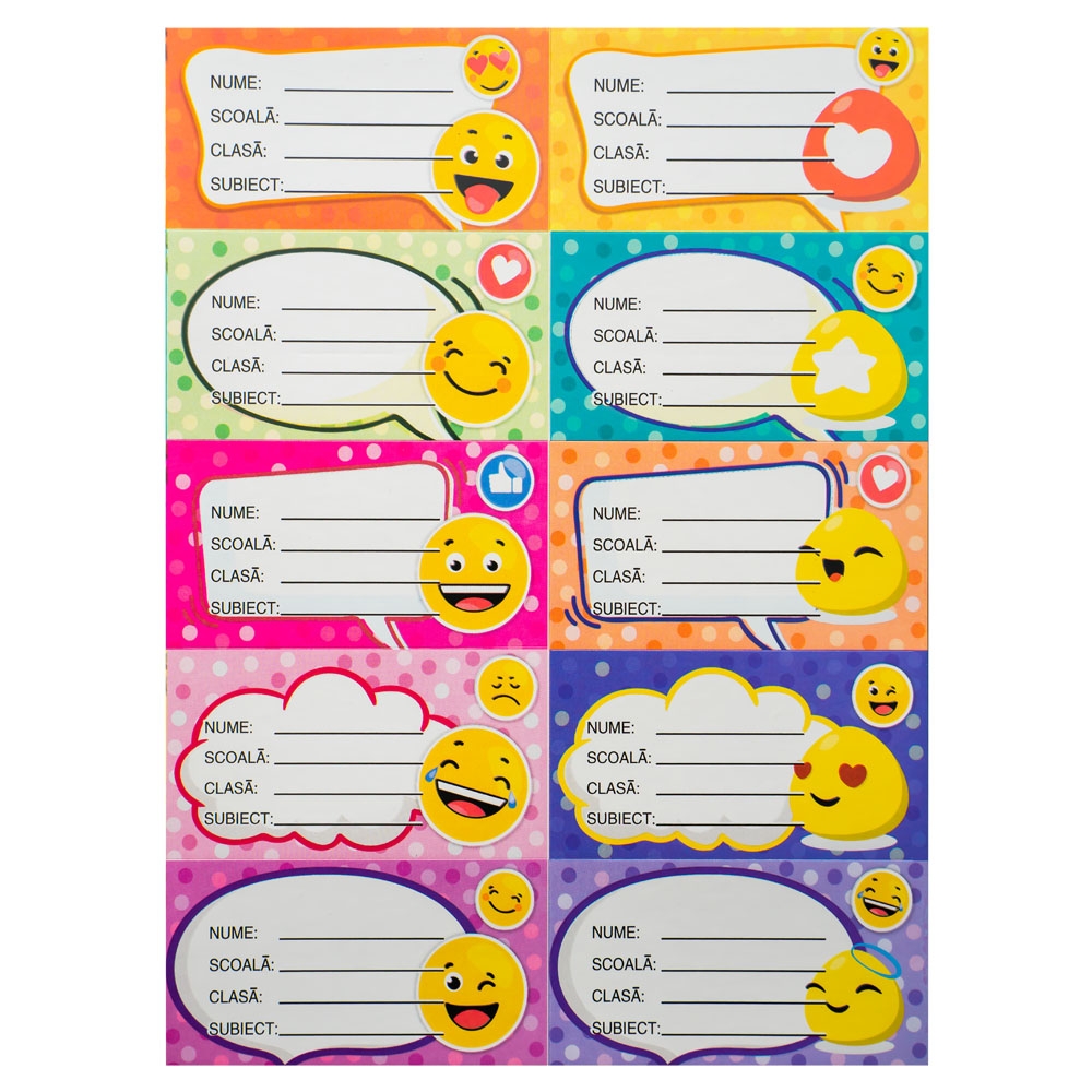 Etichete scolare cu desene, 20 coli/set - imagine 8