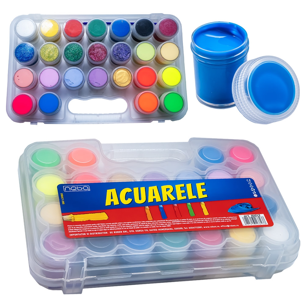 Acuarele-Guase, 25 culori/set - NEBO