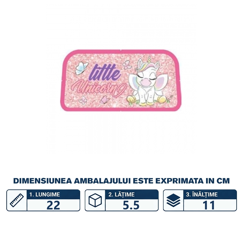 Penar borseta paiete, LITTLE UNICORN, 22x11x5.5 CM - S-COOL - imagine 2