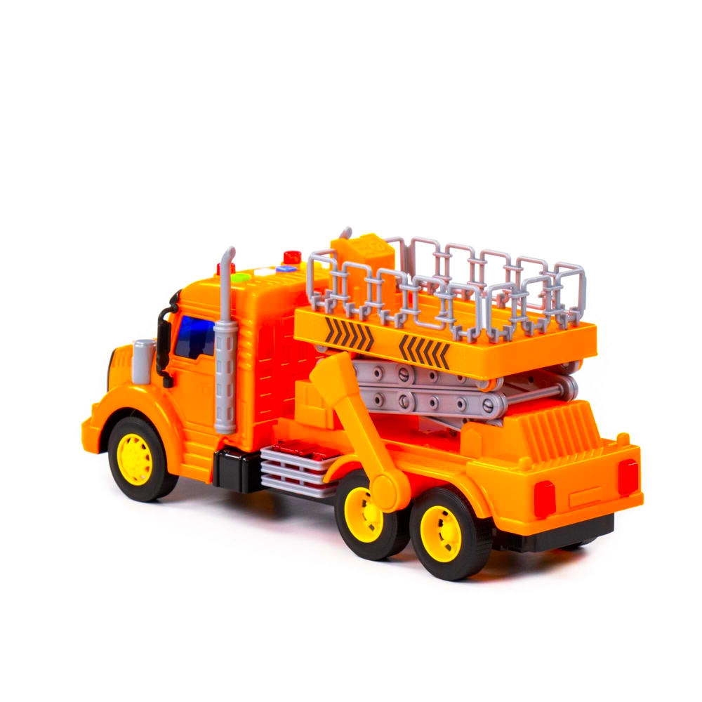 Camion constructii + elevator, cu lumina si sunet, 33.5x11.5x18.5 cm, Polesie - imagine 5
