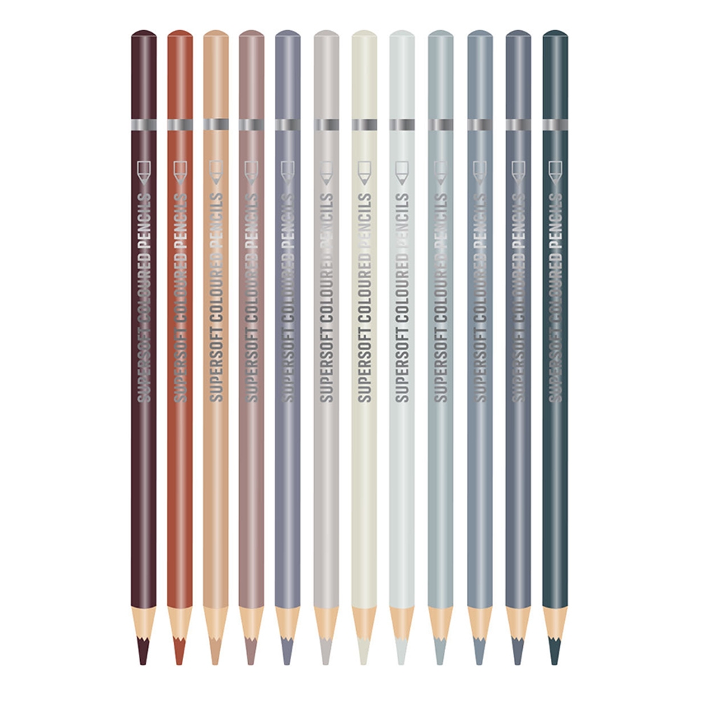 Creioane color, Galactic Gray, 12 cul/set - S-COOL - imagine 4