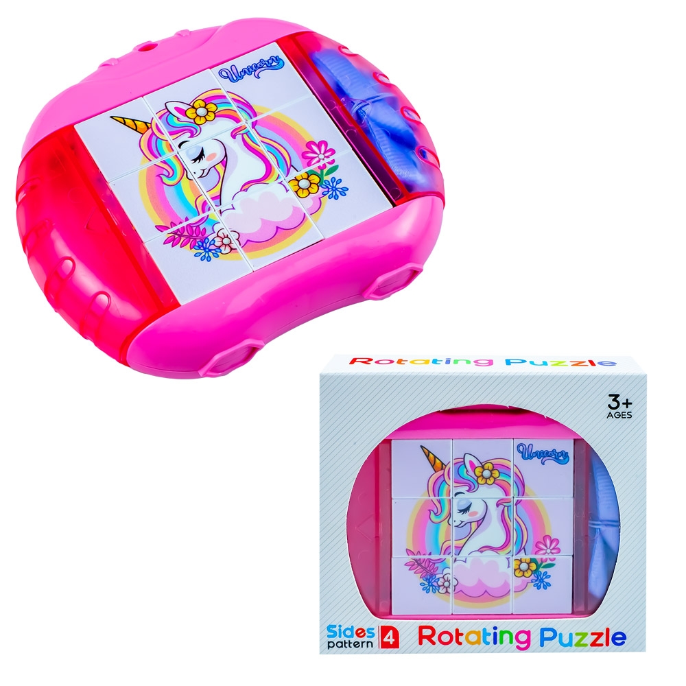 Puzzle educativ, cu 4 fete, Unicorn