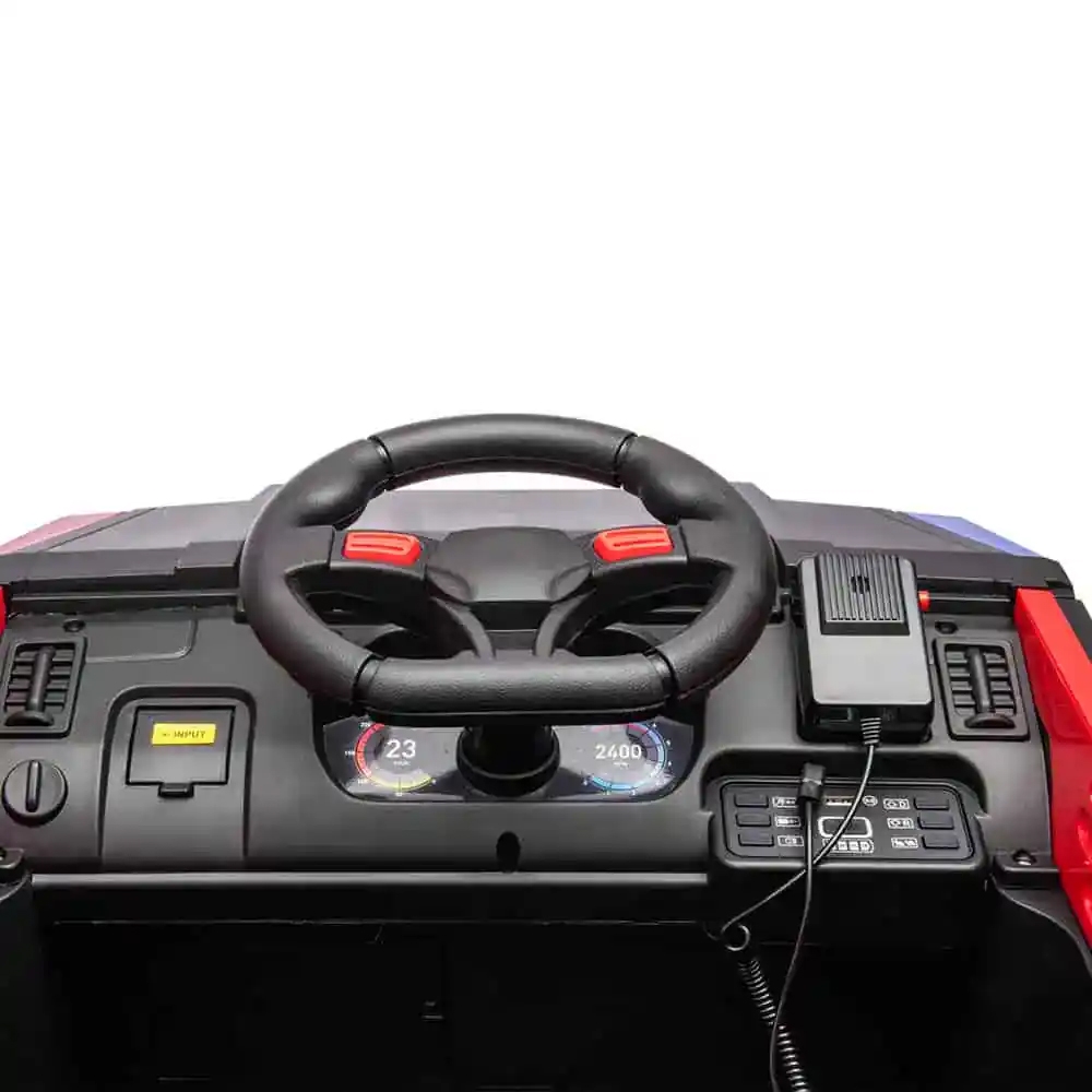 Masina pompieri cu acumulator + RC, 2 motoare, 12V, 4.5A - imagine 5