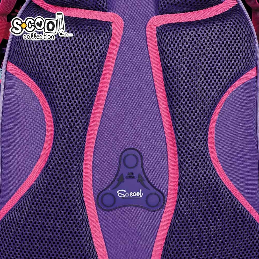 Ghiozdan anatomic, 39x33x18 cm, FLAMINGO - S-COOL - imagine 9
