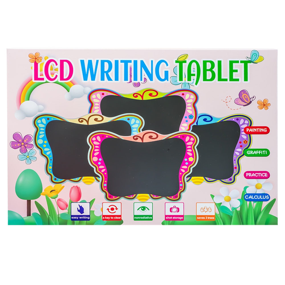 Tablita pentru scris, LCD, cu baterii, Fluturas - imagine 3