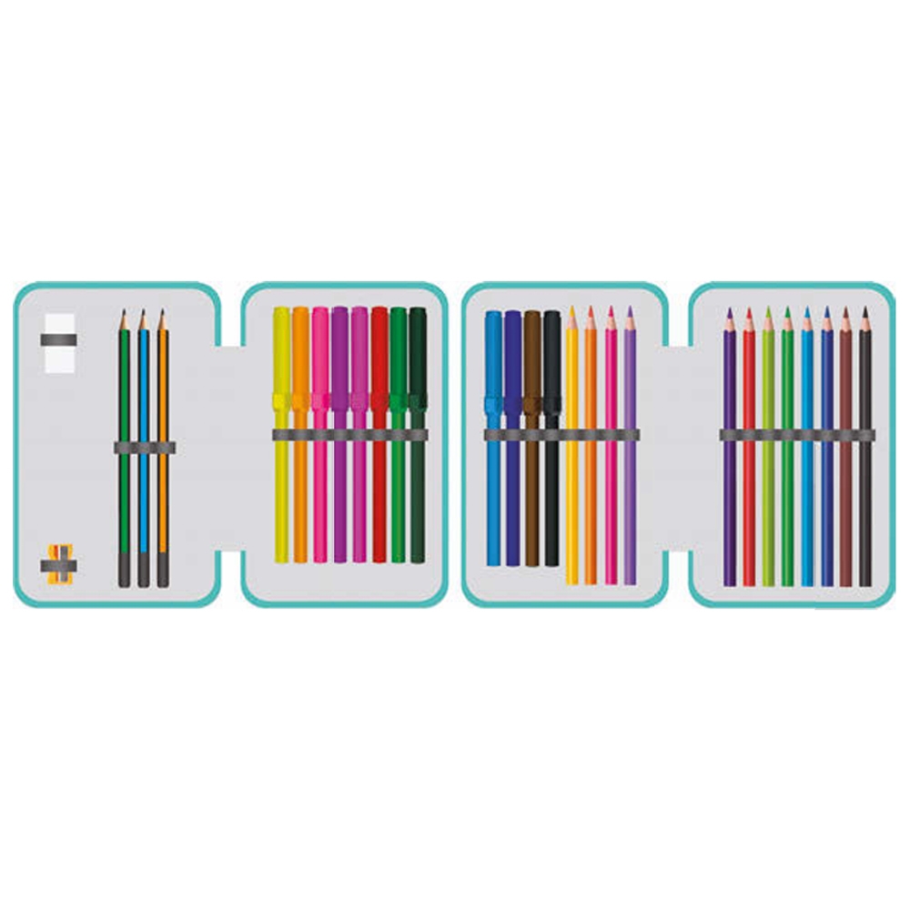 Penar echipat, 2 fermoare, 29 piese, CAT - S-COOL - imagine 3