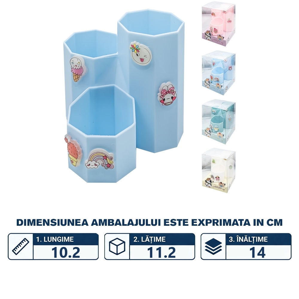 Suport birou, 3 compartimente - NEBO - imagine 2