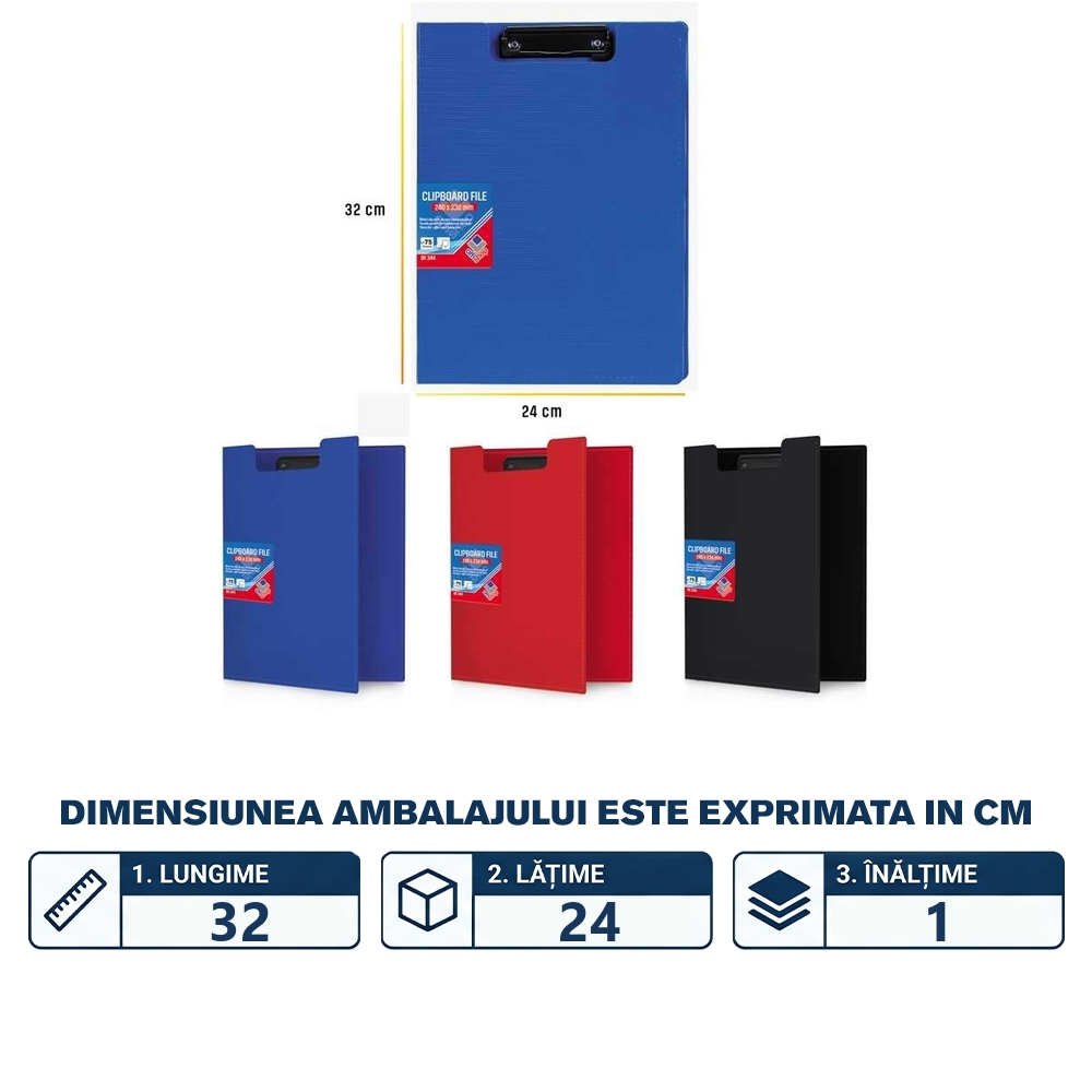 Clipboard dublu, 32x24cm - OFFISHOP - imagine 2