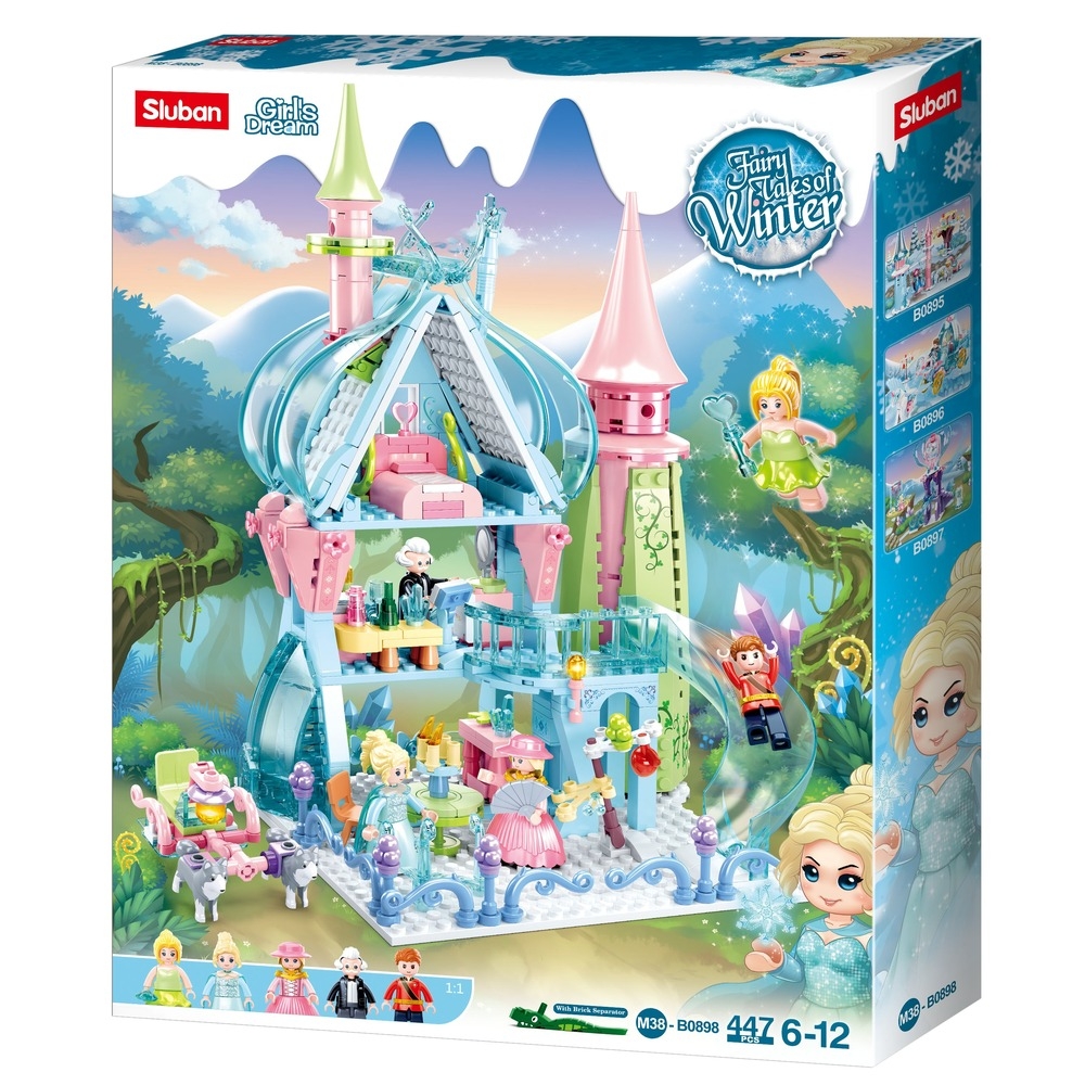 Set de constructie Fairy, 447 piese, Castelul zanelor - Sluban