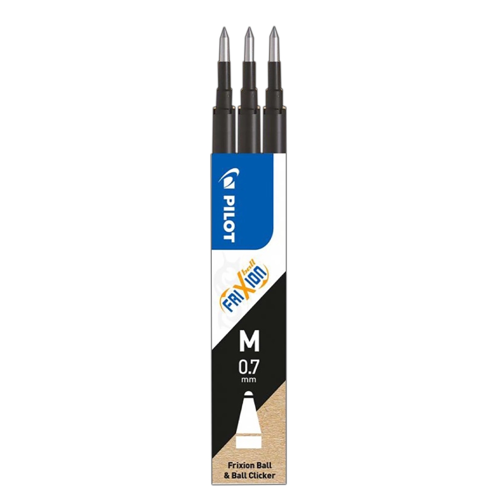 Rezerve Roller Frixion Ball, 0.7mm, Negre, 3 buc/set - PILOT