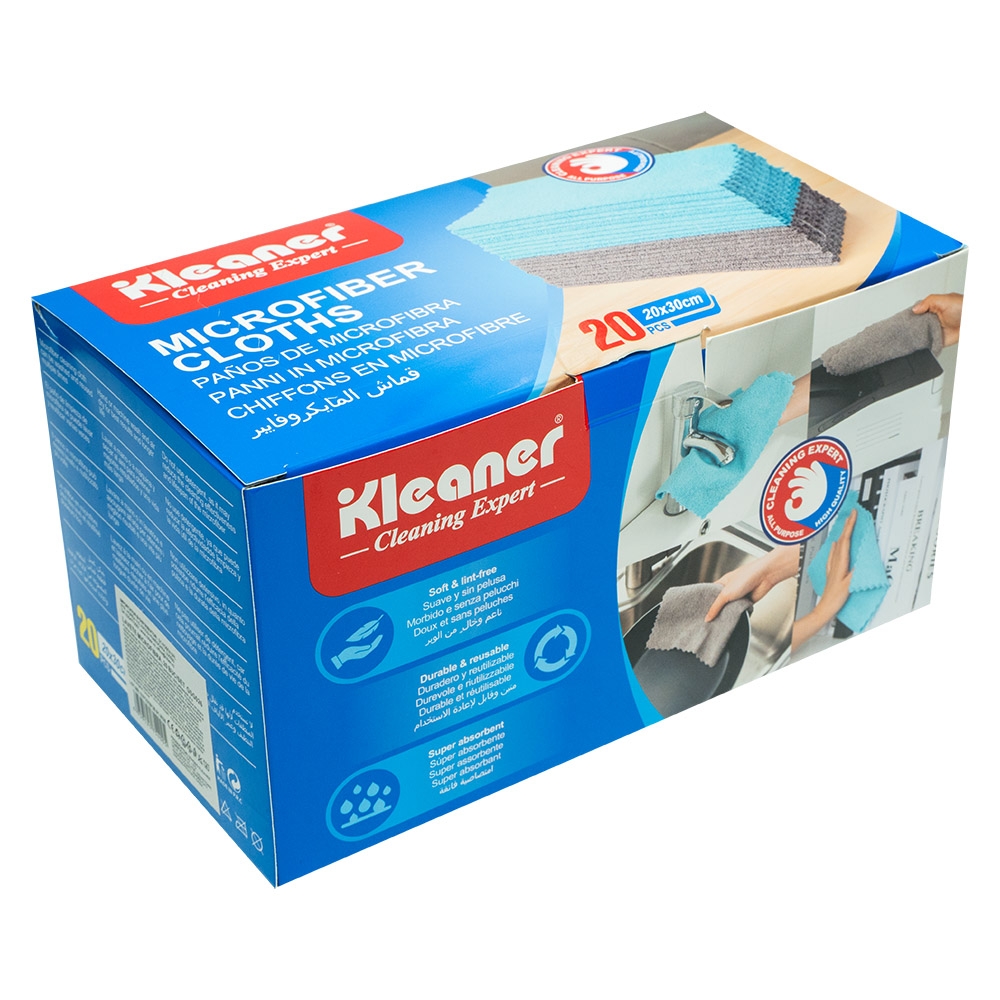 Lavete microfibra, 20buc/set - KLEANER