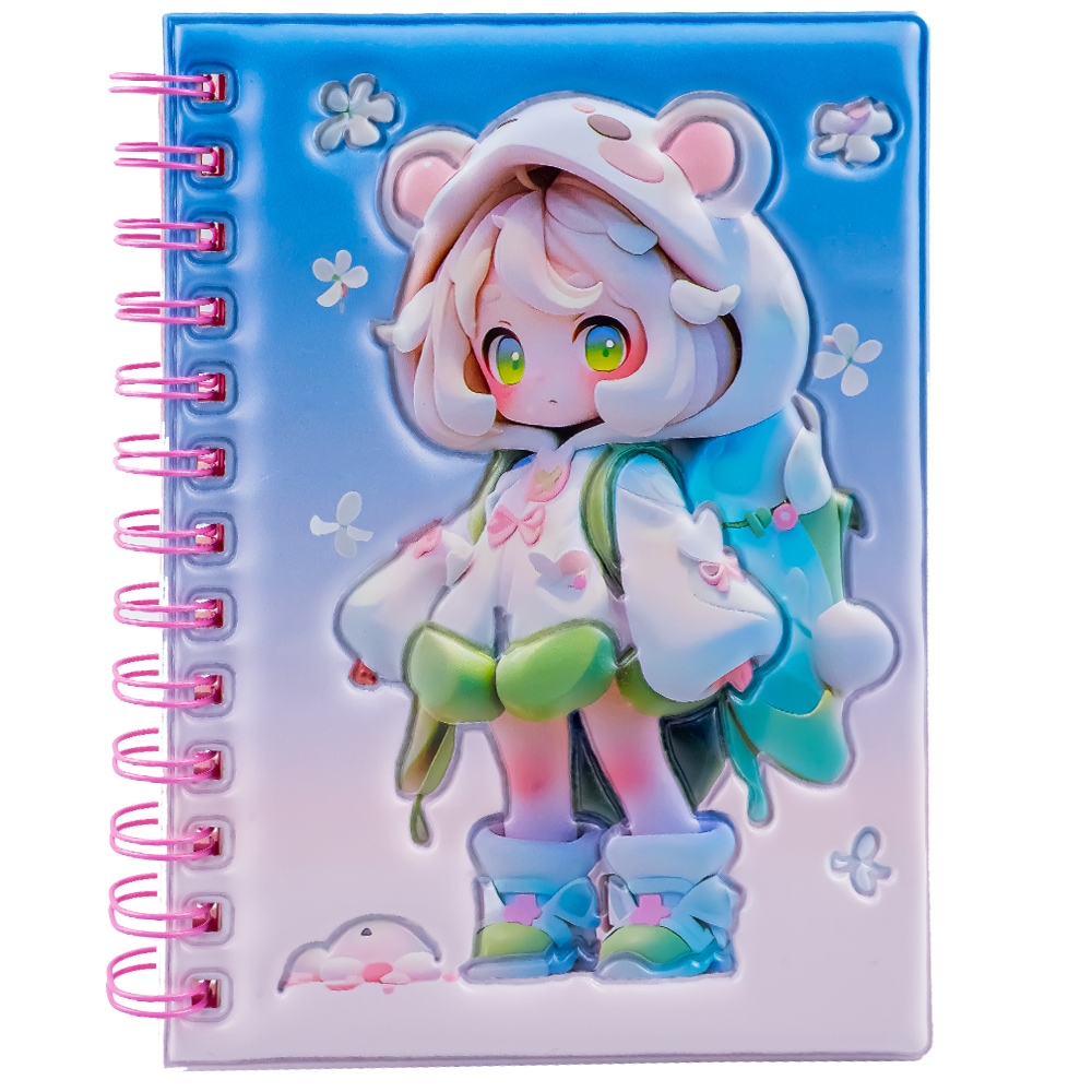 Notes A6, cu arc, 3D, Fetite - imagine 4
