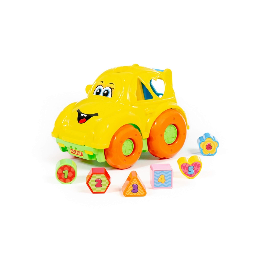Masinuta + cuburi educative, 23.5x15.2x15.8 cm, Polesie - imagine 8