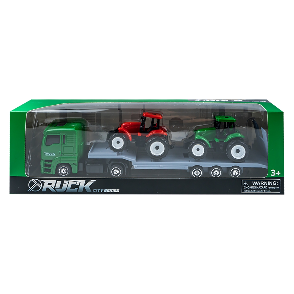 Camion platforma + 2 tractoare - imagine 3